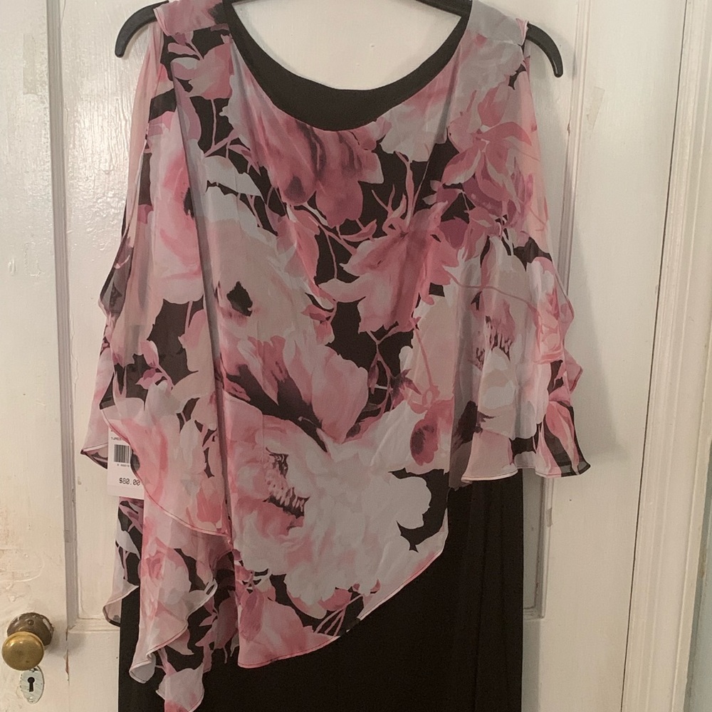Black and floral dress.